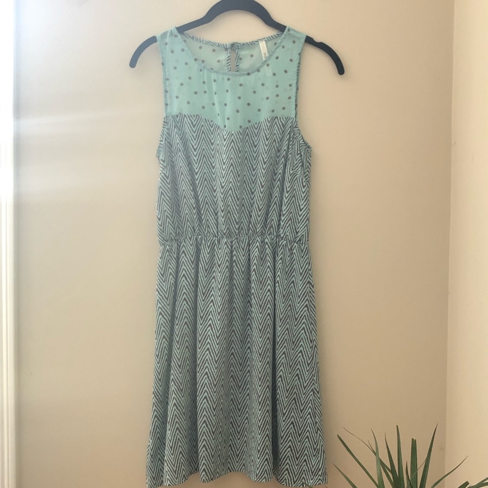 Chevron and Polka Dot Dress